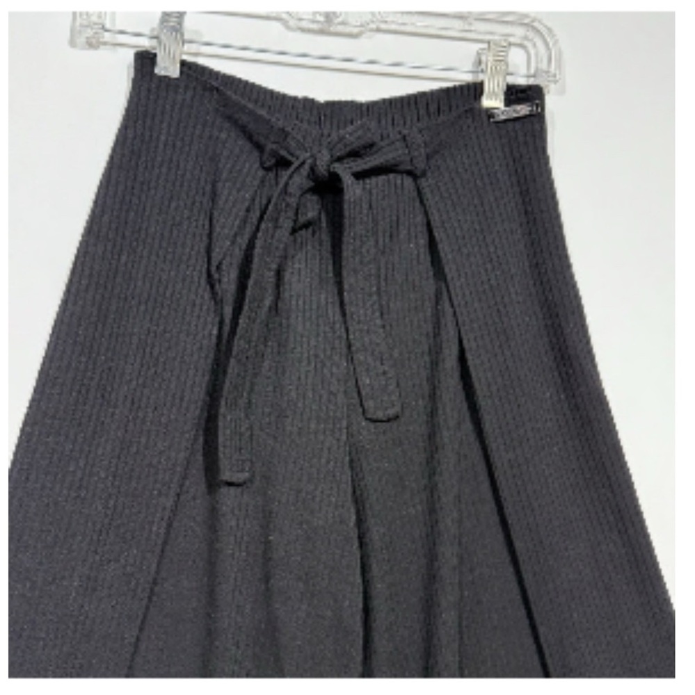 Betsey Johnson Performance Black Wide Leg Pants Wrap Front M Medium New NWT - Picture 9 of 10